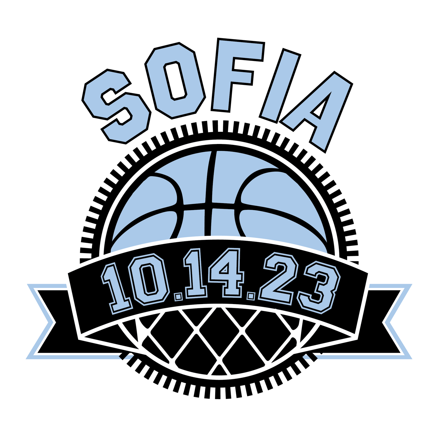 March Madness - Basketball Bar and Bat Mitzvah Logo Design