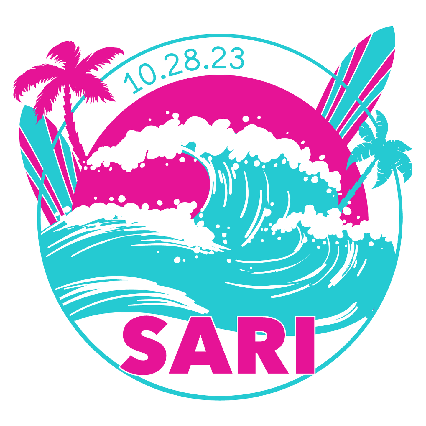 Beach This Way - Surf Bar and Bat Mitzvah Logo