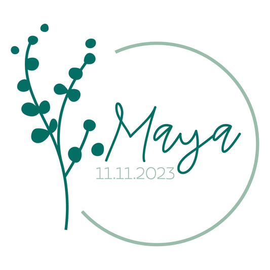 Vintage Floral Bat Mitzvah Logo Design