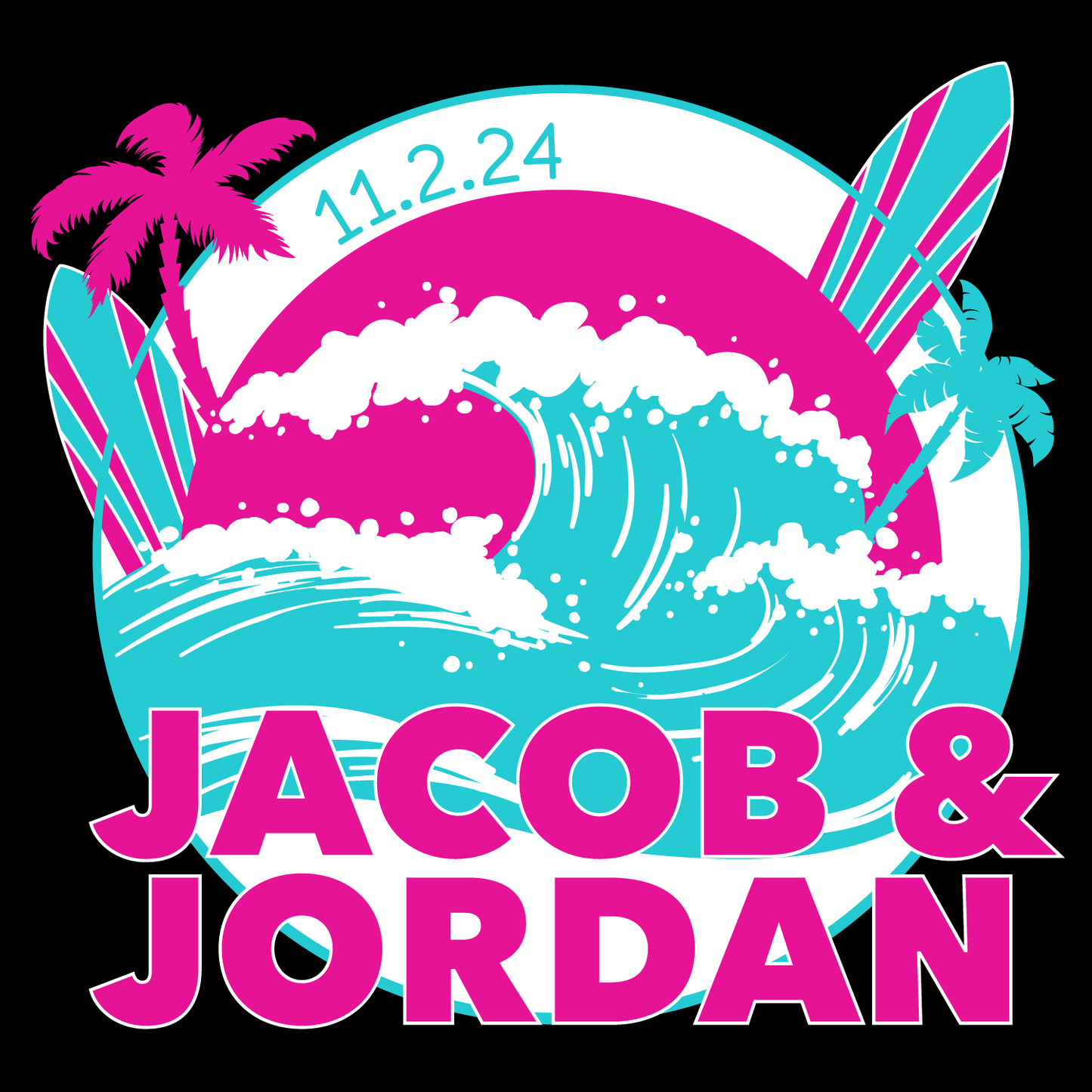 Beach This Way - Surf Bar and Bat Mitzvah Logo