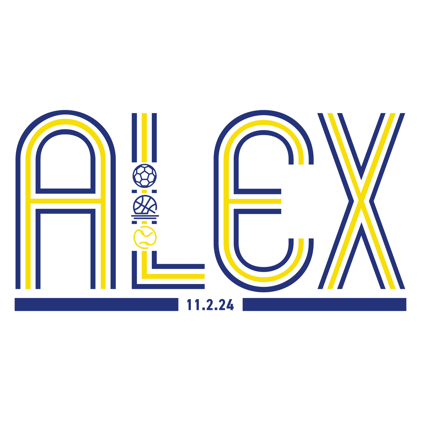 Sporty Bar and Bat Mitzvah Logo