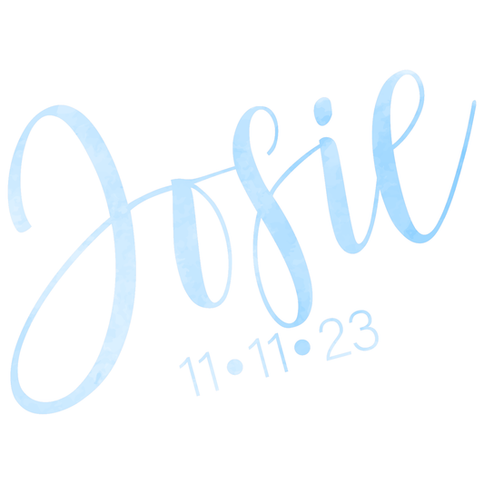 Watercolor Me Mine - Heart Bat Mitzvah Logo Design