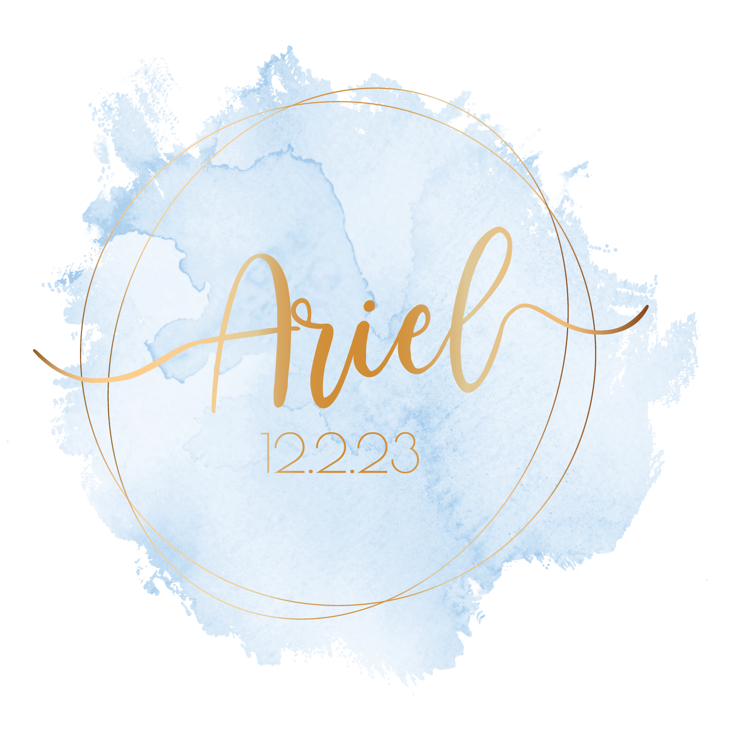 Clean Water - Watercolor Bat Mitzvah Logo