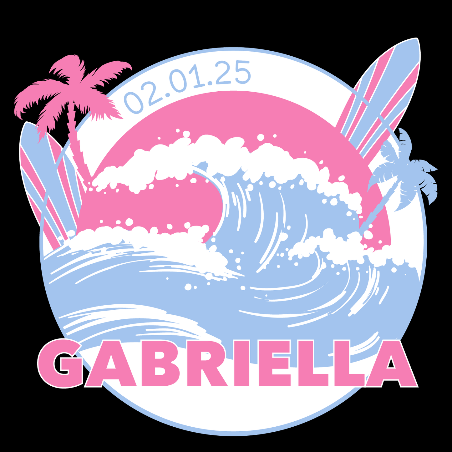 Beach This Way - Surf Bar and Bat Mitzvah Logo