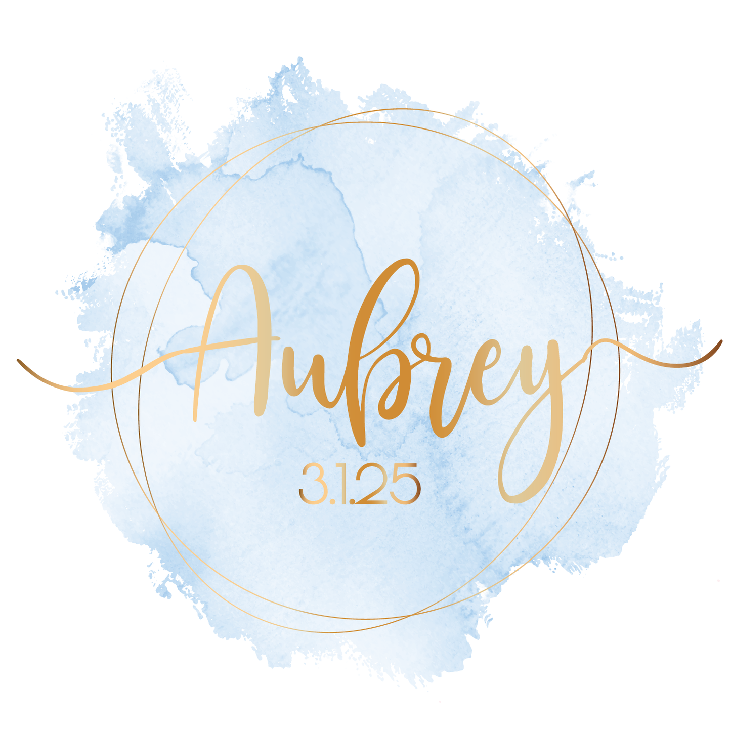 Clean Water - Watercolor Bat Mitzvah Logo