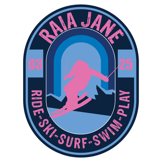 Ski All Day Bar and Bat Mitzvah Logo Design