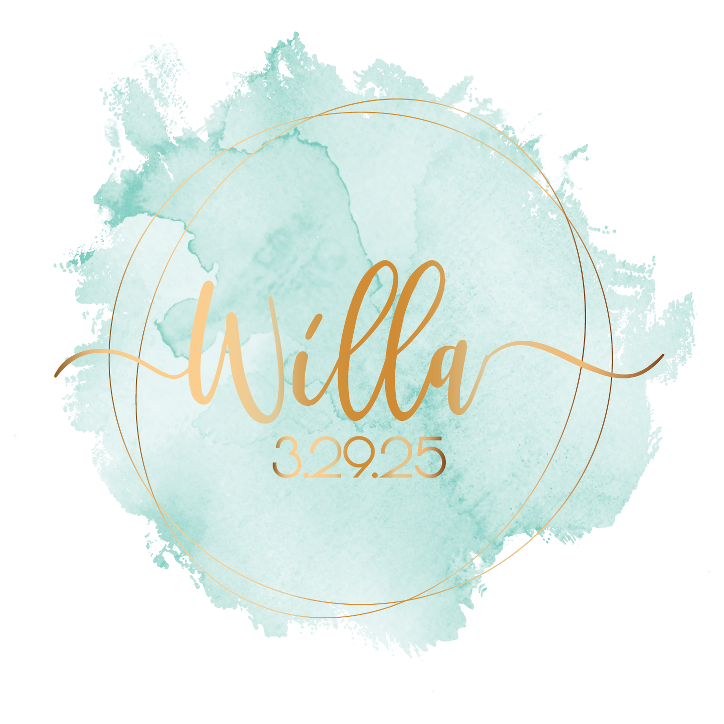 Clean Water - Watercolor Bat Mitzvah Logo