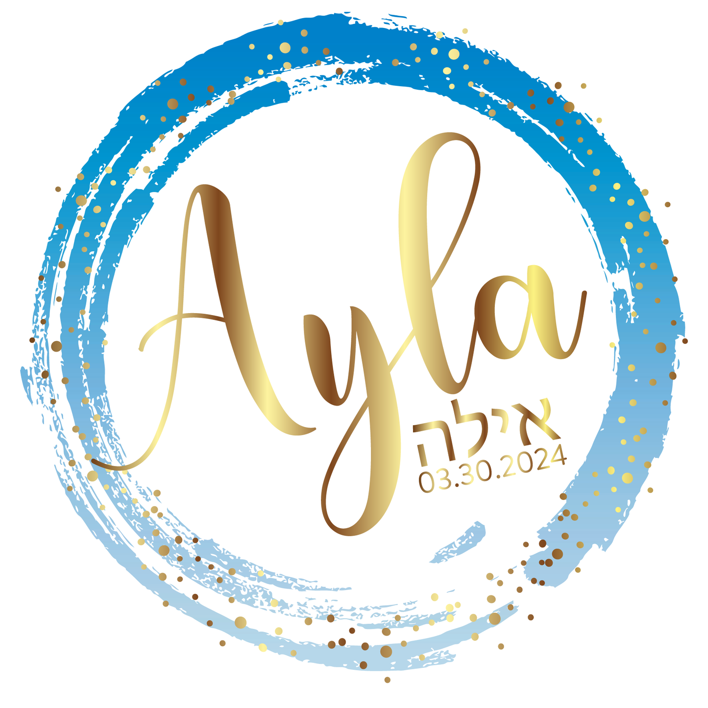 Spotted Gold Bat Mitzvah Logo Design
