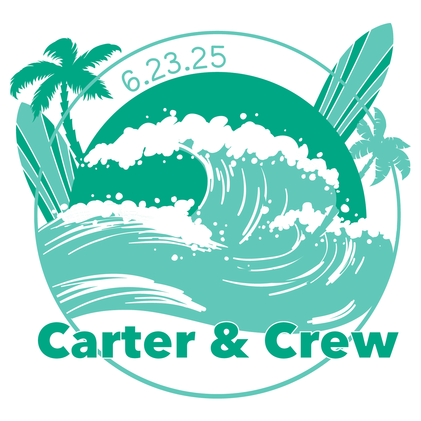 Beach This Way - Surf Bar and Bat Mitzvah Logo