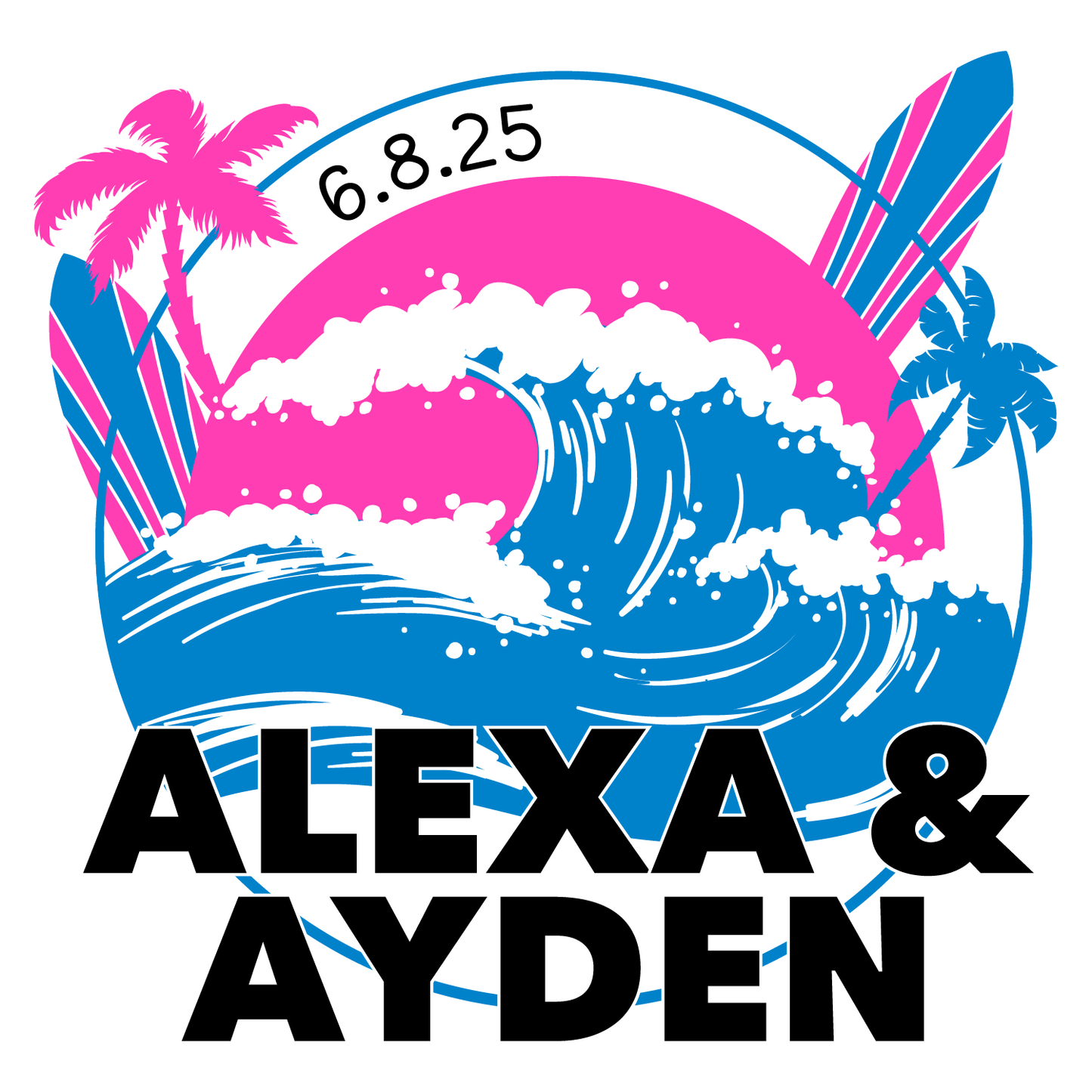 Beach This Way - Surf Bar and Bat Mitzvah Logo