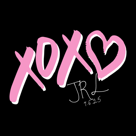 Hugs and Kisses - xoxo Bat Mitzvah Logo Design