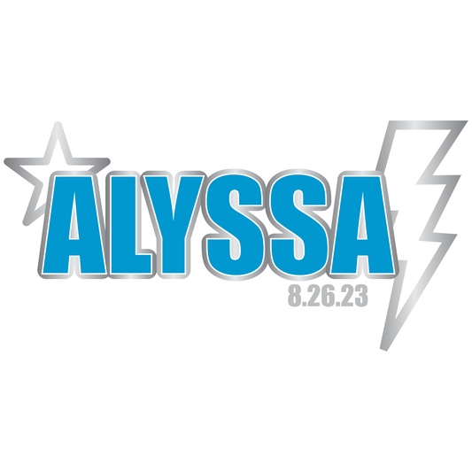 Wish Upon a Star - Lightning Bolt Bar and Bat Mitzvah Logo Design