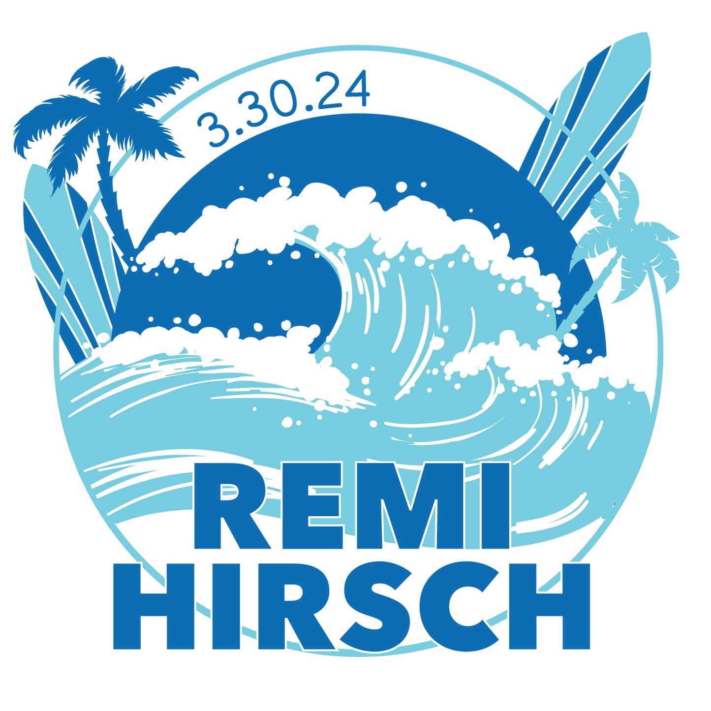 Beach This Way - Surf Bar and Bat Mitzvah Logo