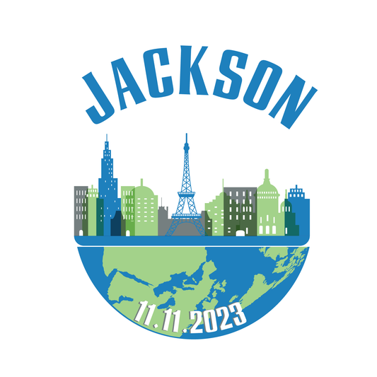 Travel The World Bar and Bat Mitzvah Logo Design