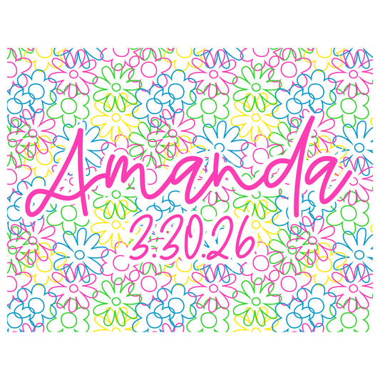 Flower Garden Bat Mitzvah Logo Design