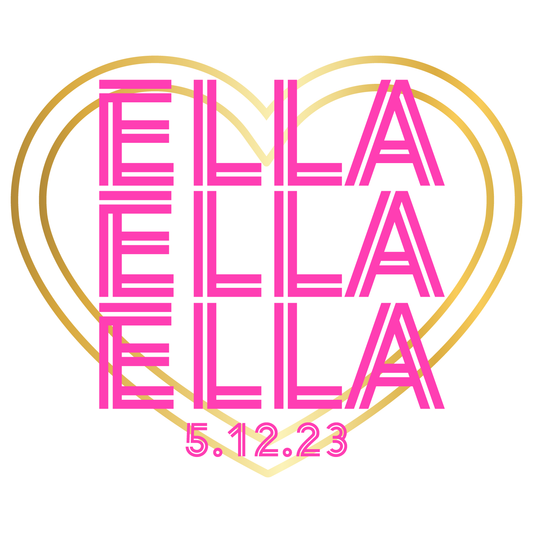 I Heart You - Heart / Star / Lightning Bolt Bat Mitzvah Logo Design