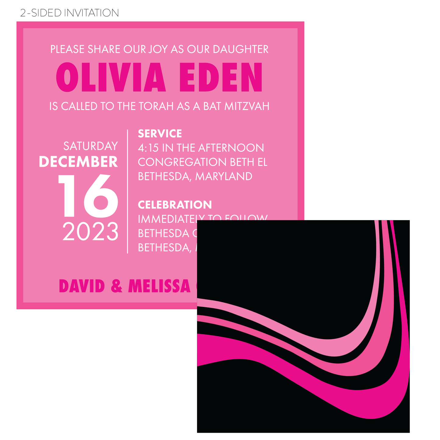 2-SIDED DIGITAL INVITATION/SAVE THE DATE