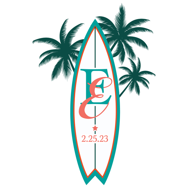 portfolioimg_Surf Beach Palm Tree B'nai Mitzvah Logo Design