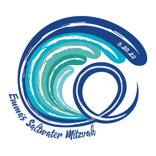 portfolioimg_Beach Theme Bat Mitzvah Logo Design