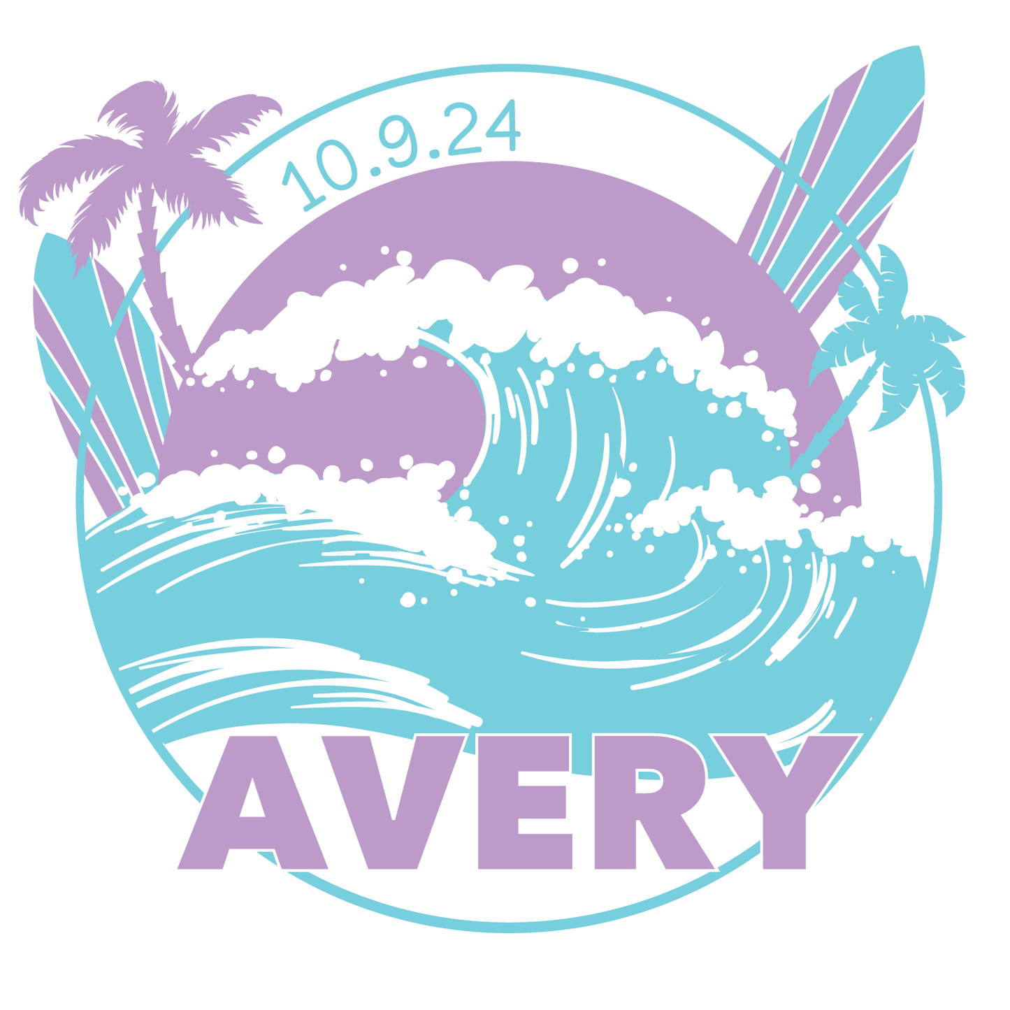 Beach This Way - Surf Bar and Bat Mitzvah Logo