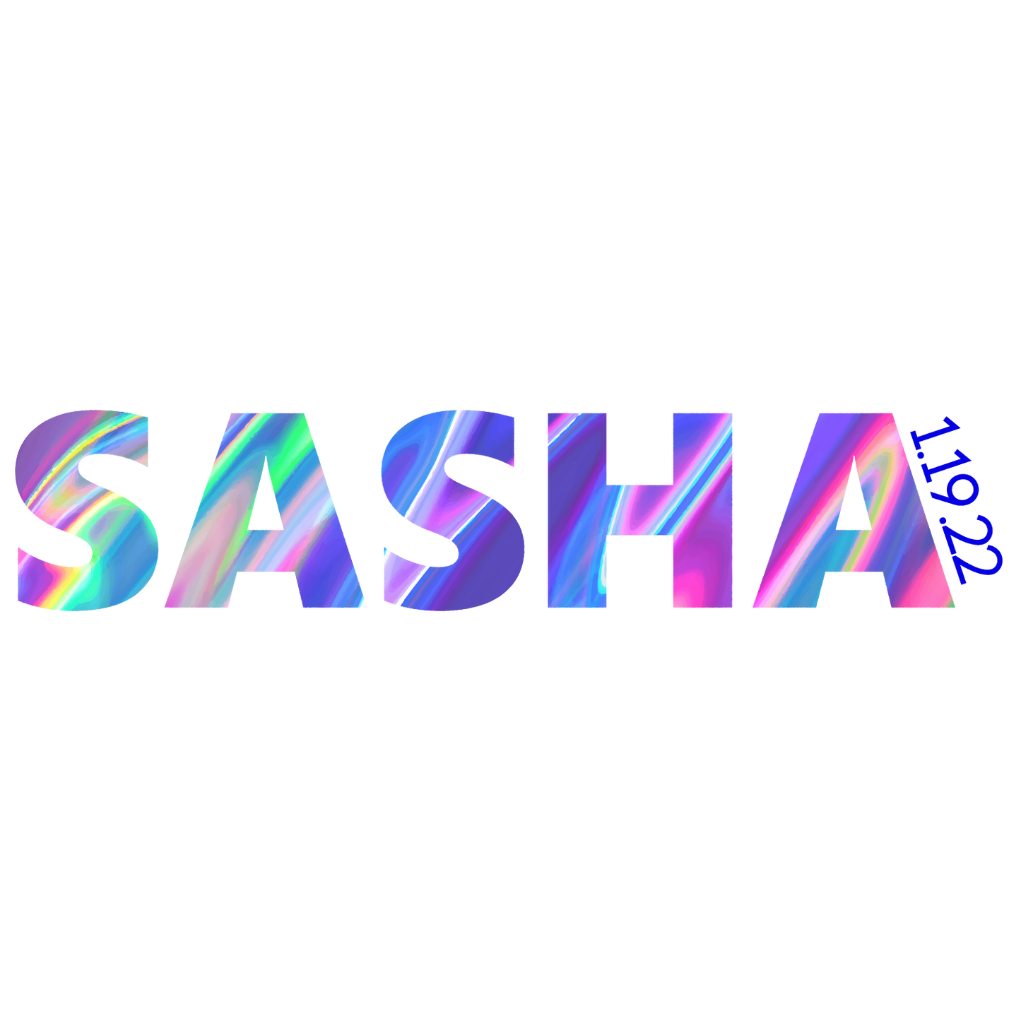 iridescent monogram cool bat and bar mitzvah logo