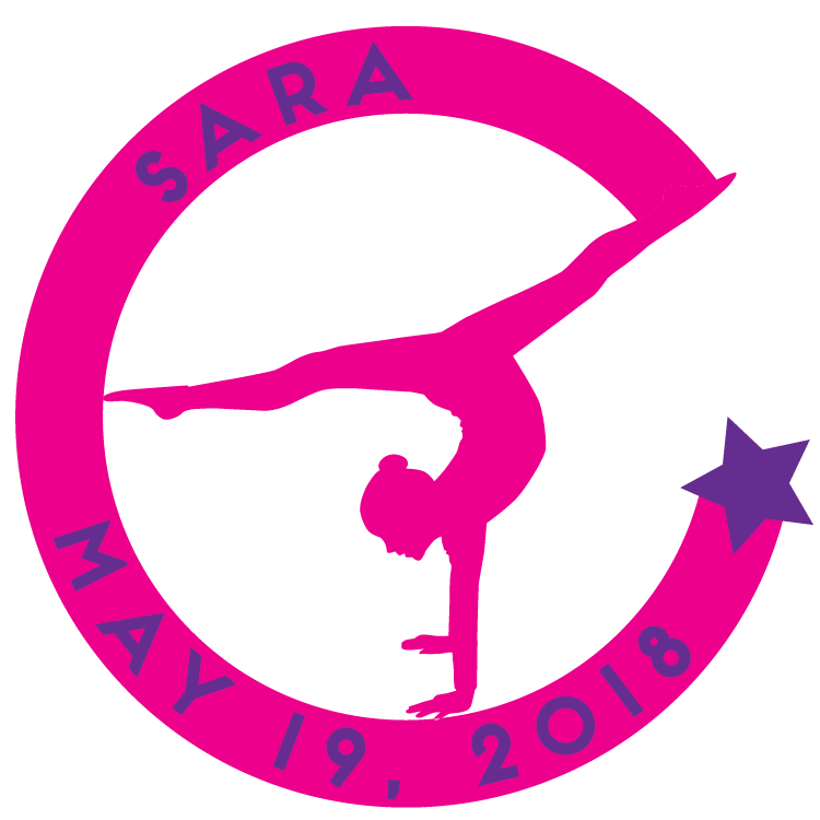 Gymnastics Bat Mitzvah Logo Design