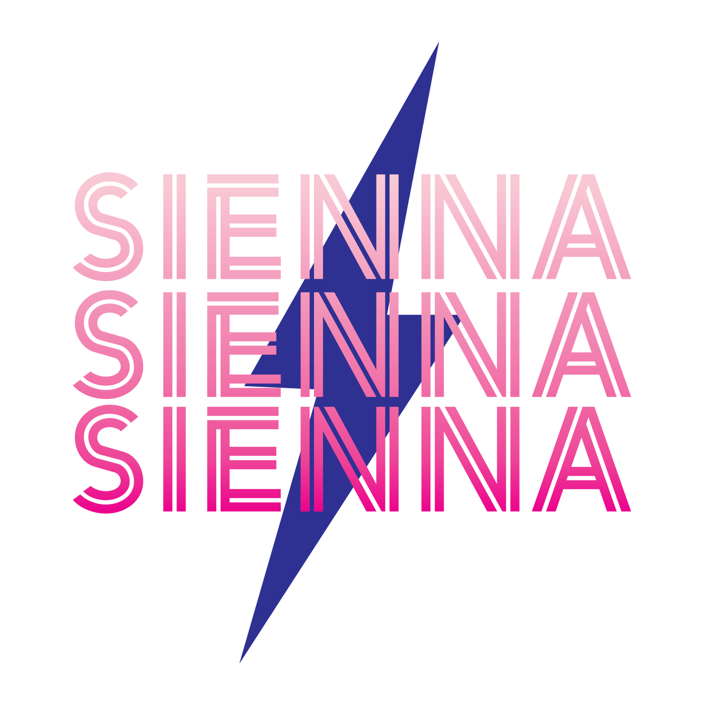 I Heart You - Heart / Star / Lightning Bolt Bat Mitzvah Logo Design