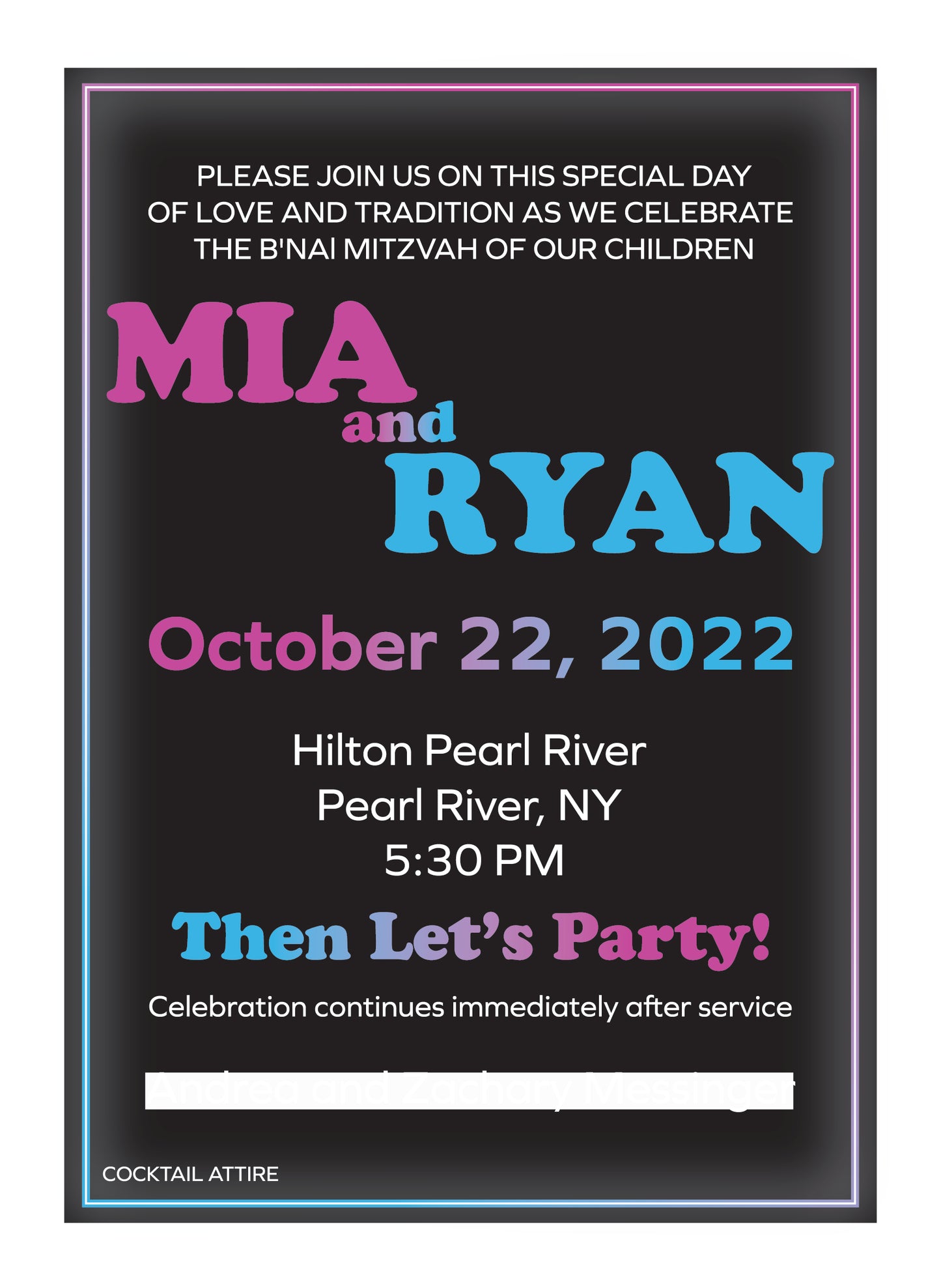 1-SIDED DIGITAL INVITATION/SAVE THE DATE