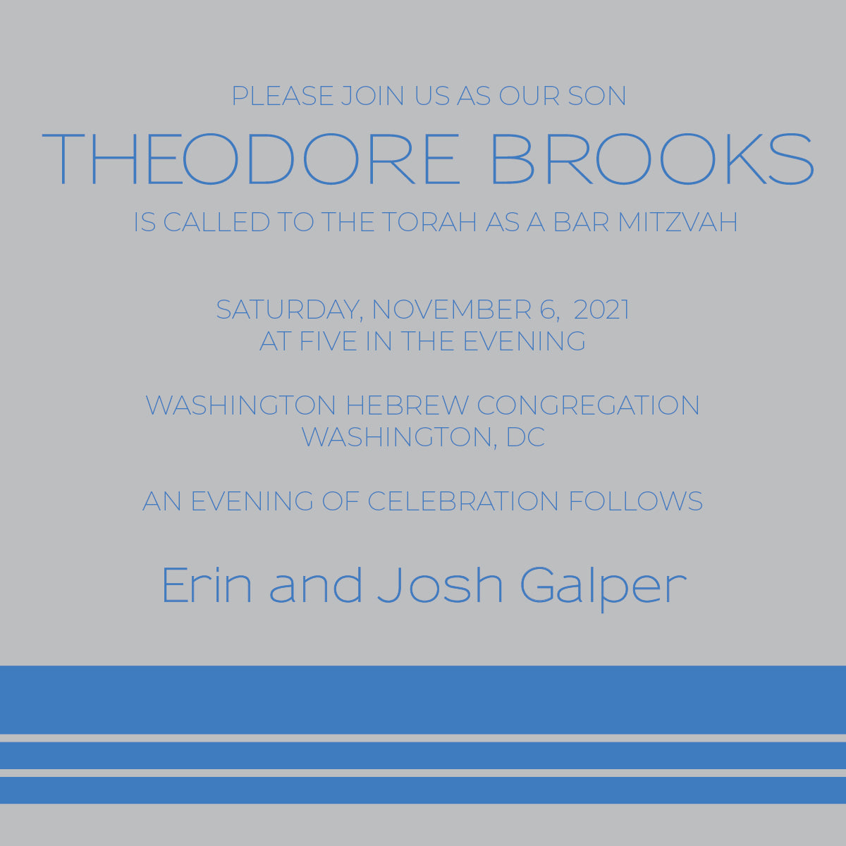 1-SIDED DIGITAL INVITATION/SAVE THE DATE