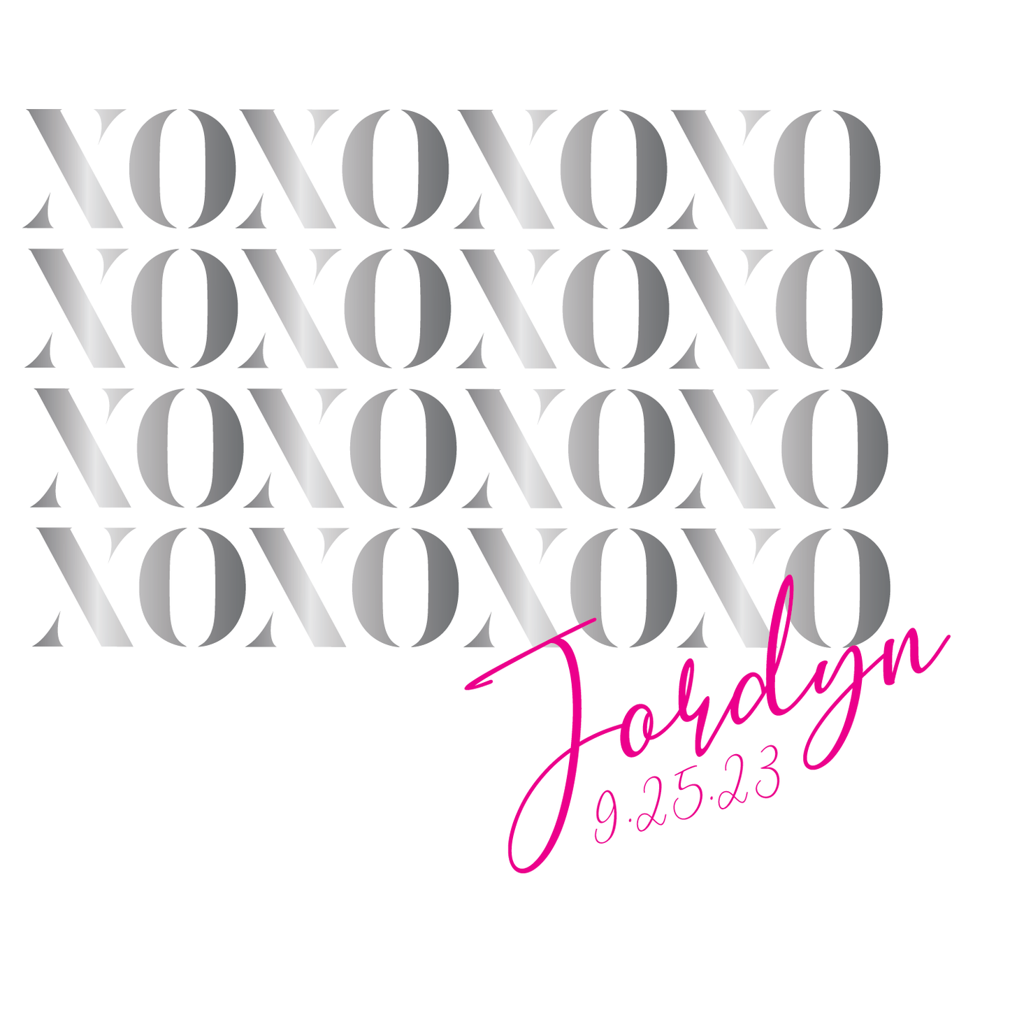 Love Ya - xoxo Bat Mitzvah Logo Design