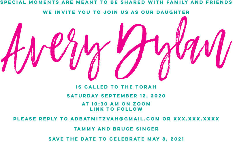 Graffiti Online Mitzvah Save The Date – MitzvahLogos.com