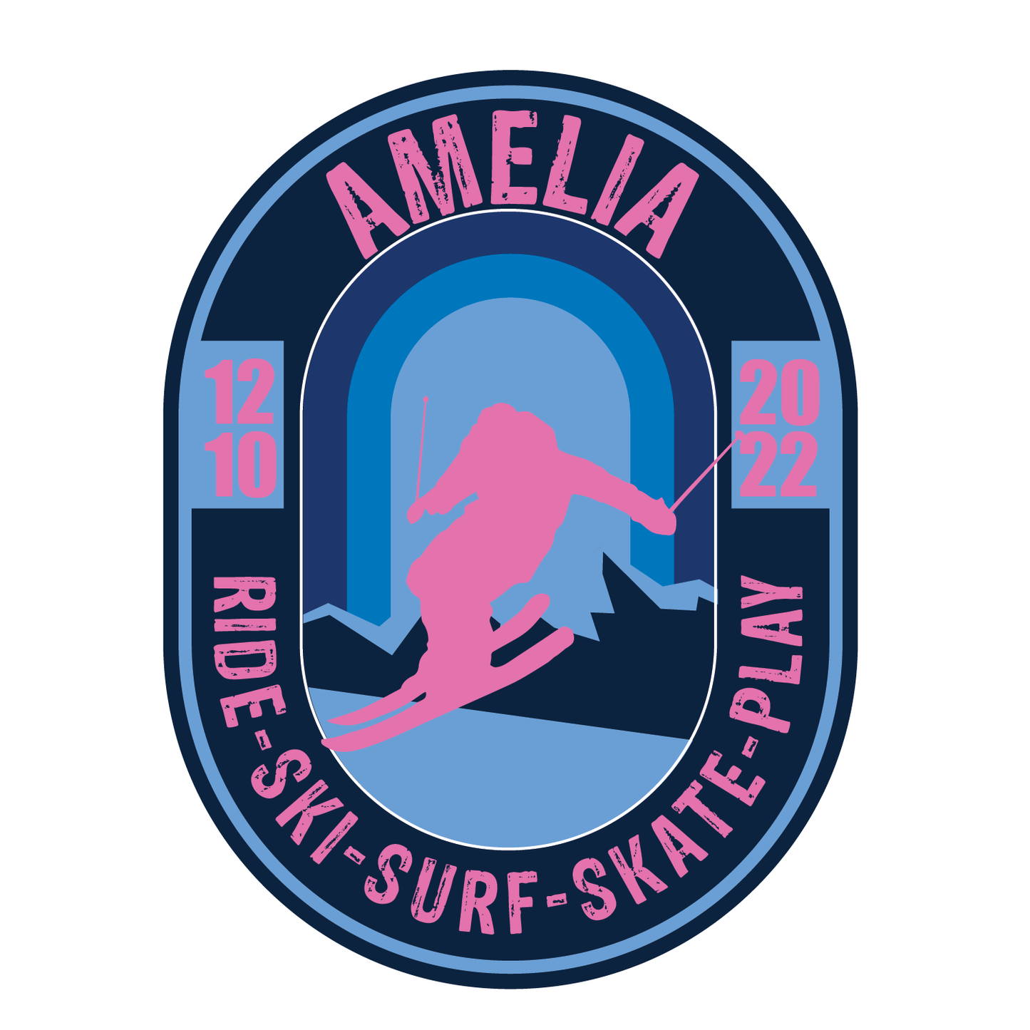 Ski All Day Bar and Bat Mitzvah Logo Design