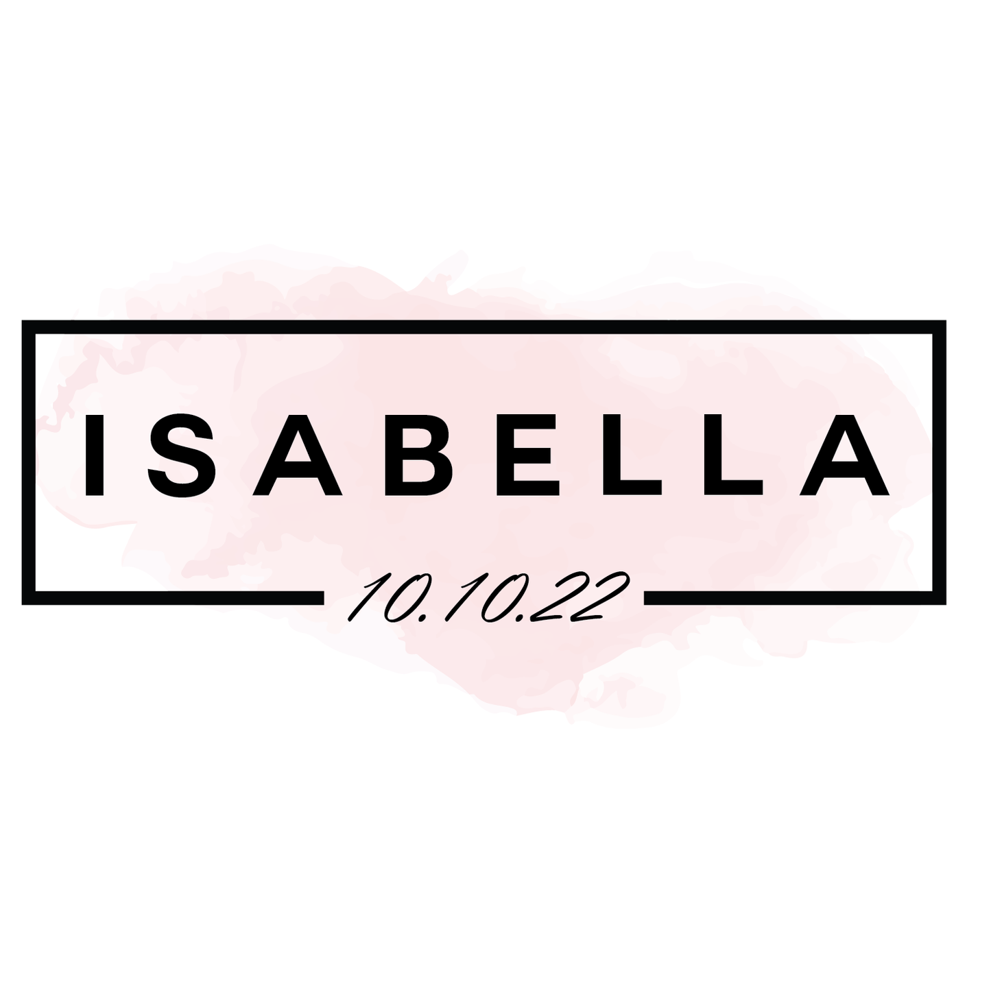 watercolor bat mitzvah logo pink gold
