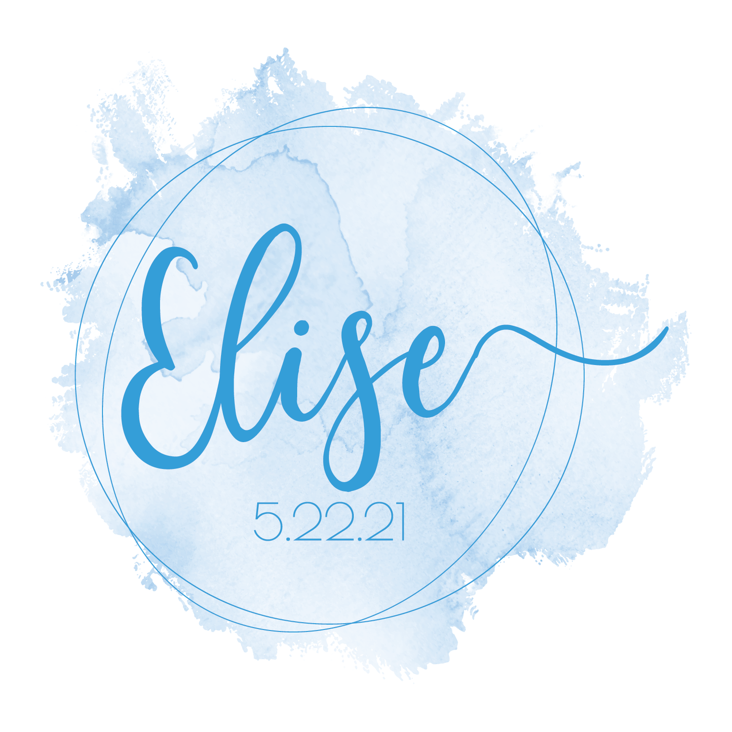 Clean Water - Watercolor Bat Mitzvah Logo