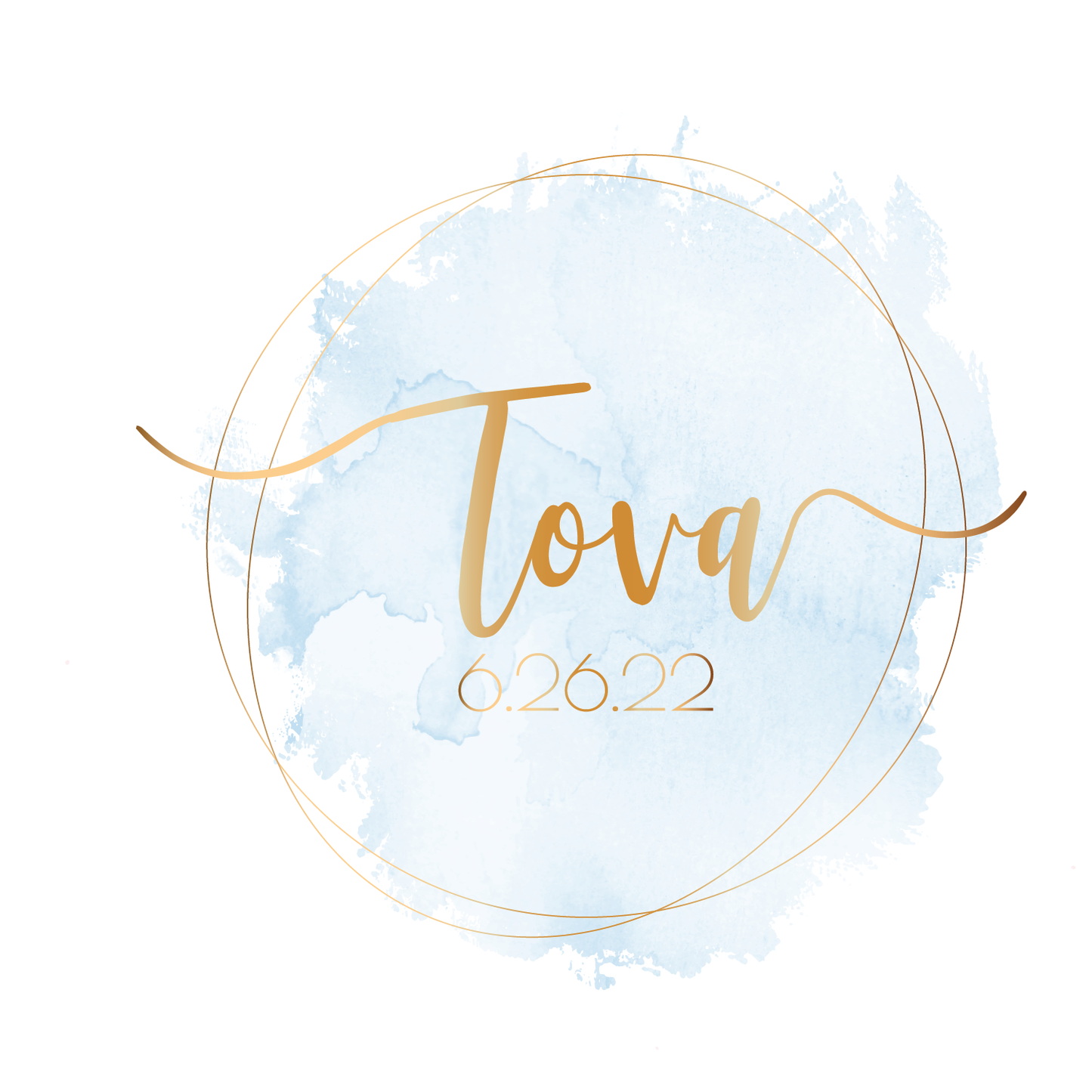 Clean Water - Watercolor Bat Mitzvah Logo