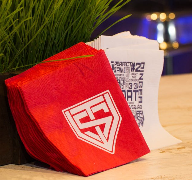Custom Bar and Bat Mitzvah Cocktail Napkins with Logo Design