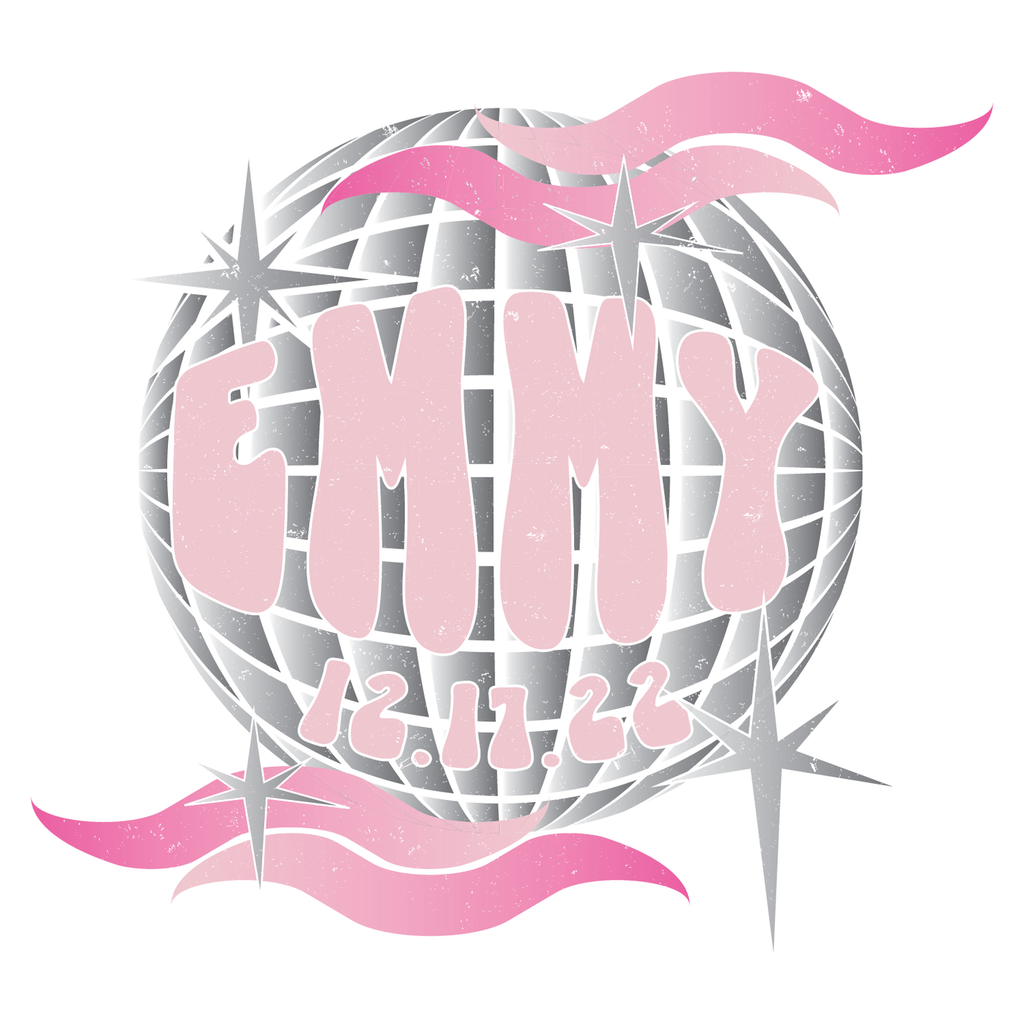 Stayin' Alive - Disco Ball Bat Mitzvah Logo Design