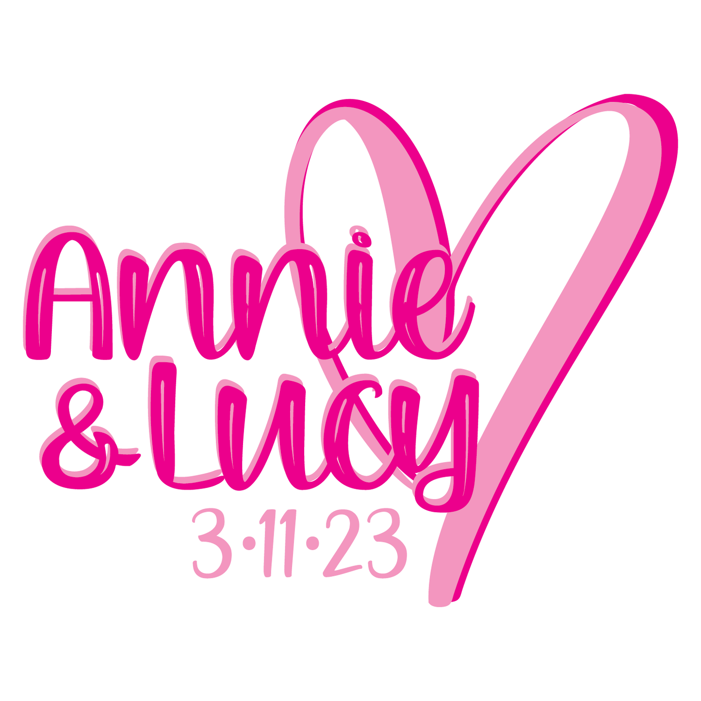 Double Heart Bat Mitzvah Logo Design