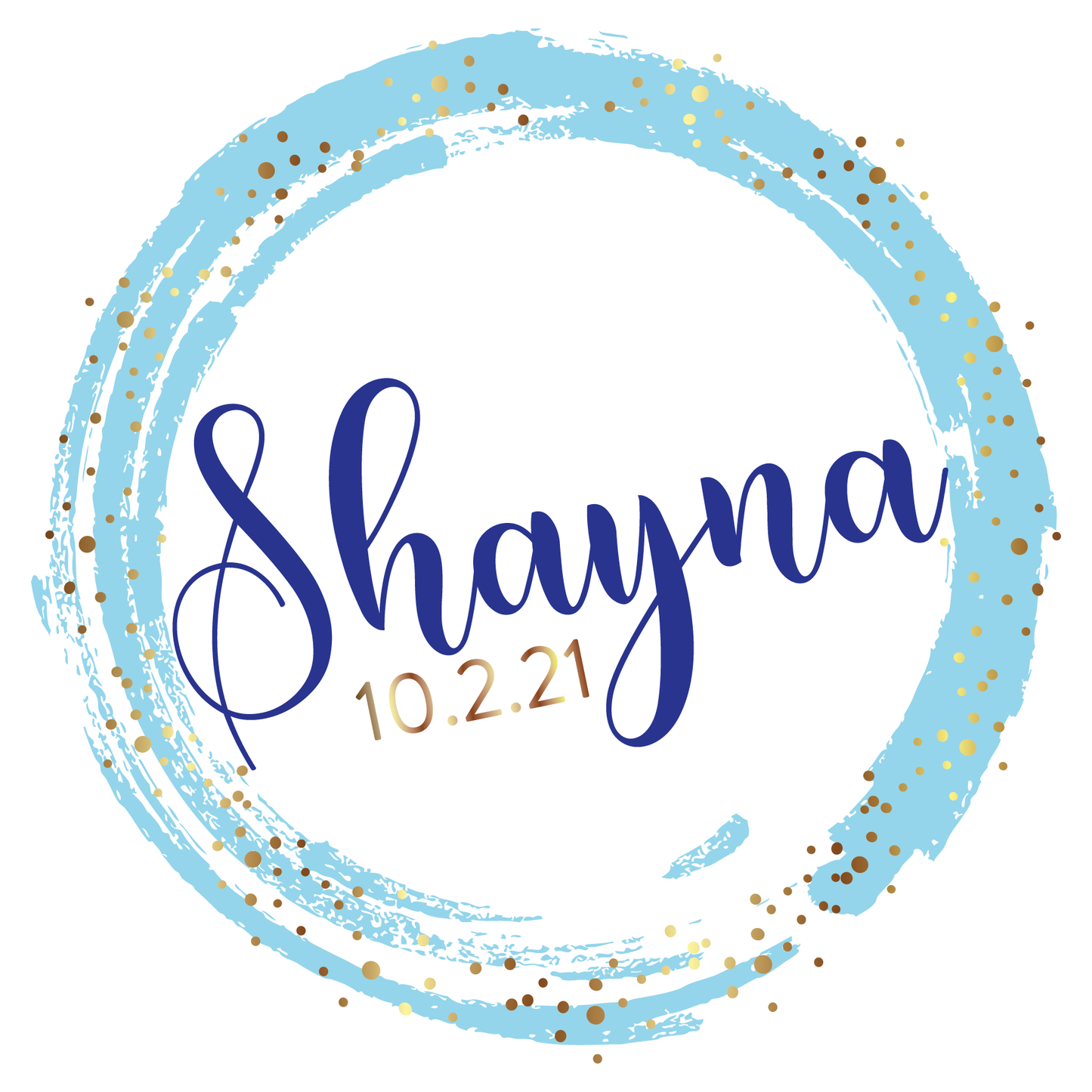 Spotted Gold Bat Mitzvah Logo Design