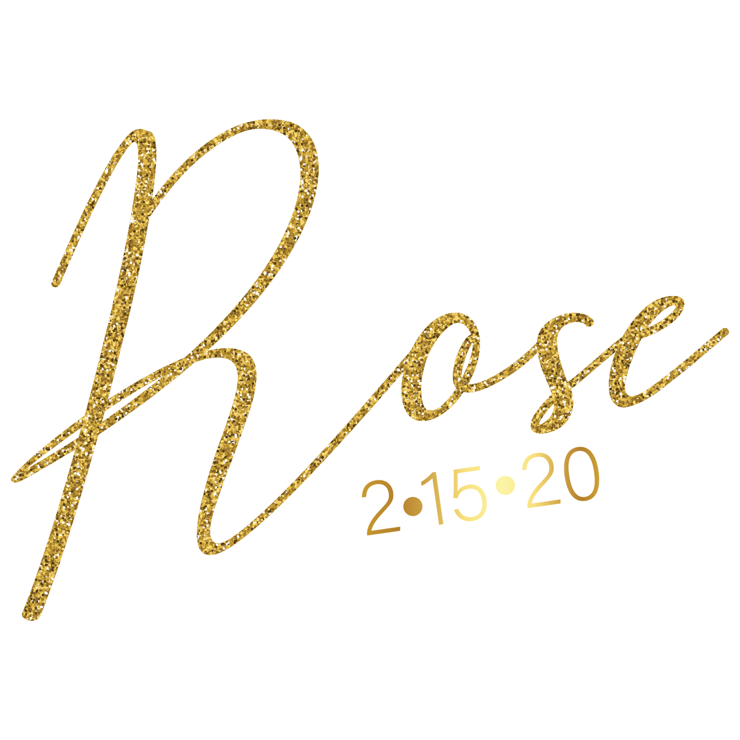 Gold Glitter Bat Mitzvah Logo
