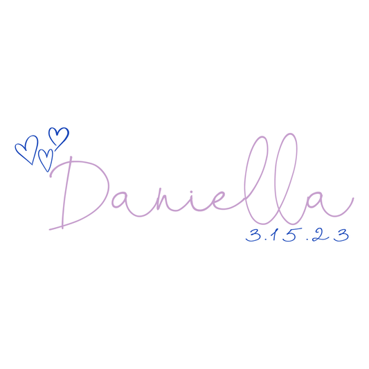 Handwriting - Heart Bat Mitzvah Logo Design