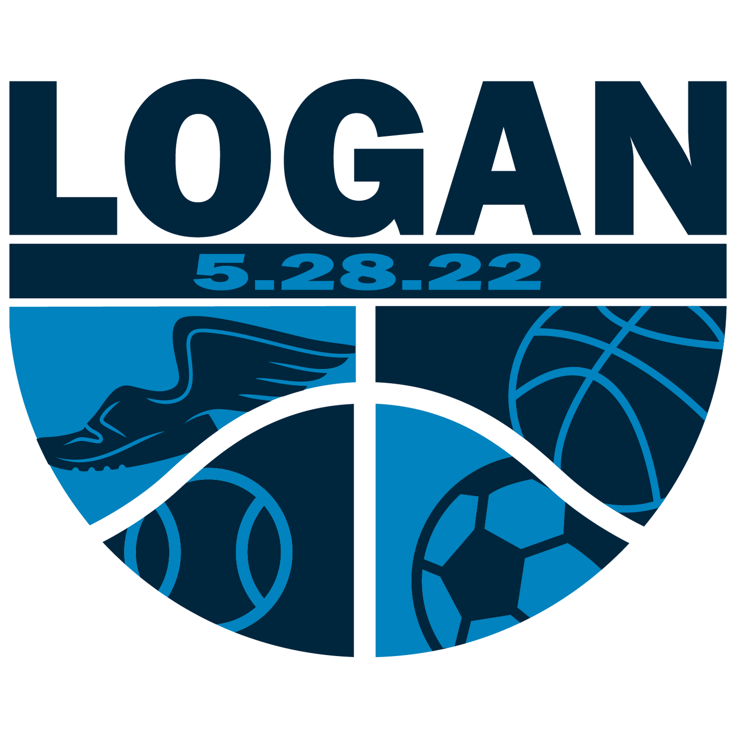 Hoop It Up - Basketball Bar and Bat Mitzvah Logo Design