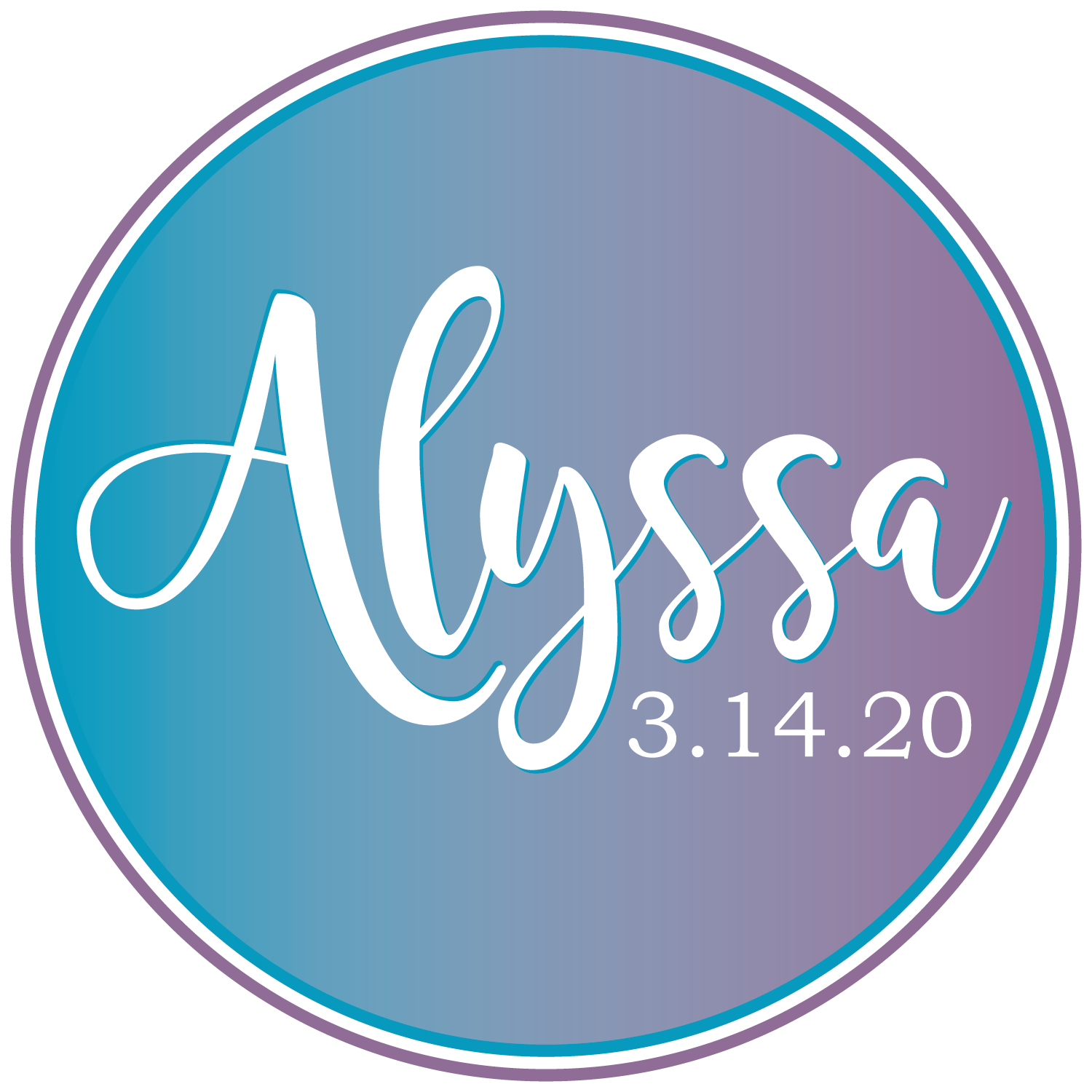 Ombre Bat Mitzvah Logo Design