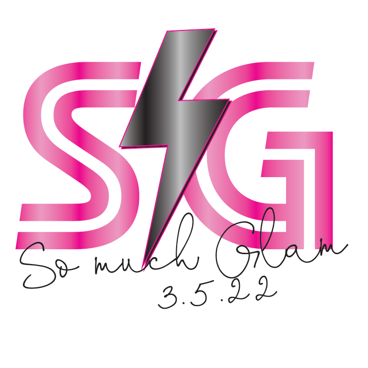 So Much Glam - Lightning Bolt Bat Mitzvah Logo Design