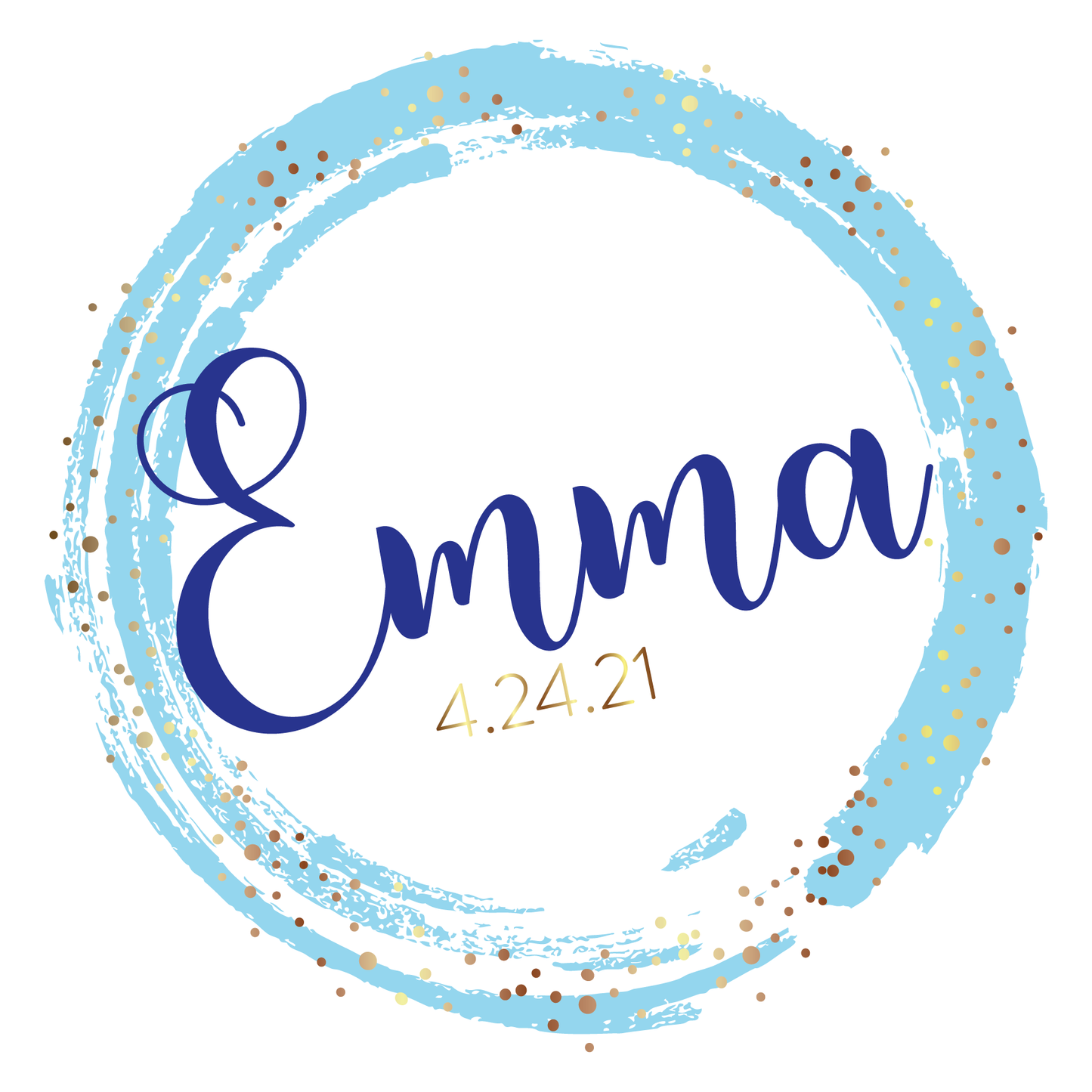 Spotted Gold Bat Mitzvah Logo Design