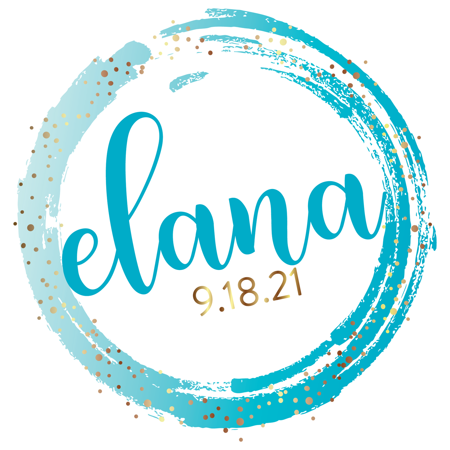 Spotted Gold Bat Mitzvah Logo Design