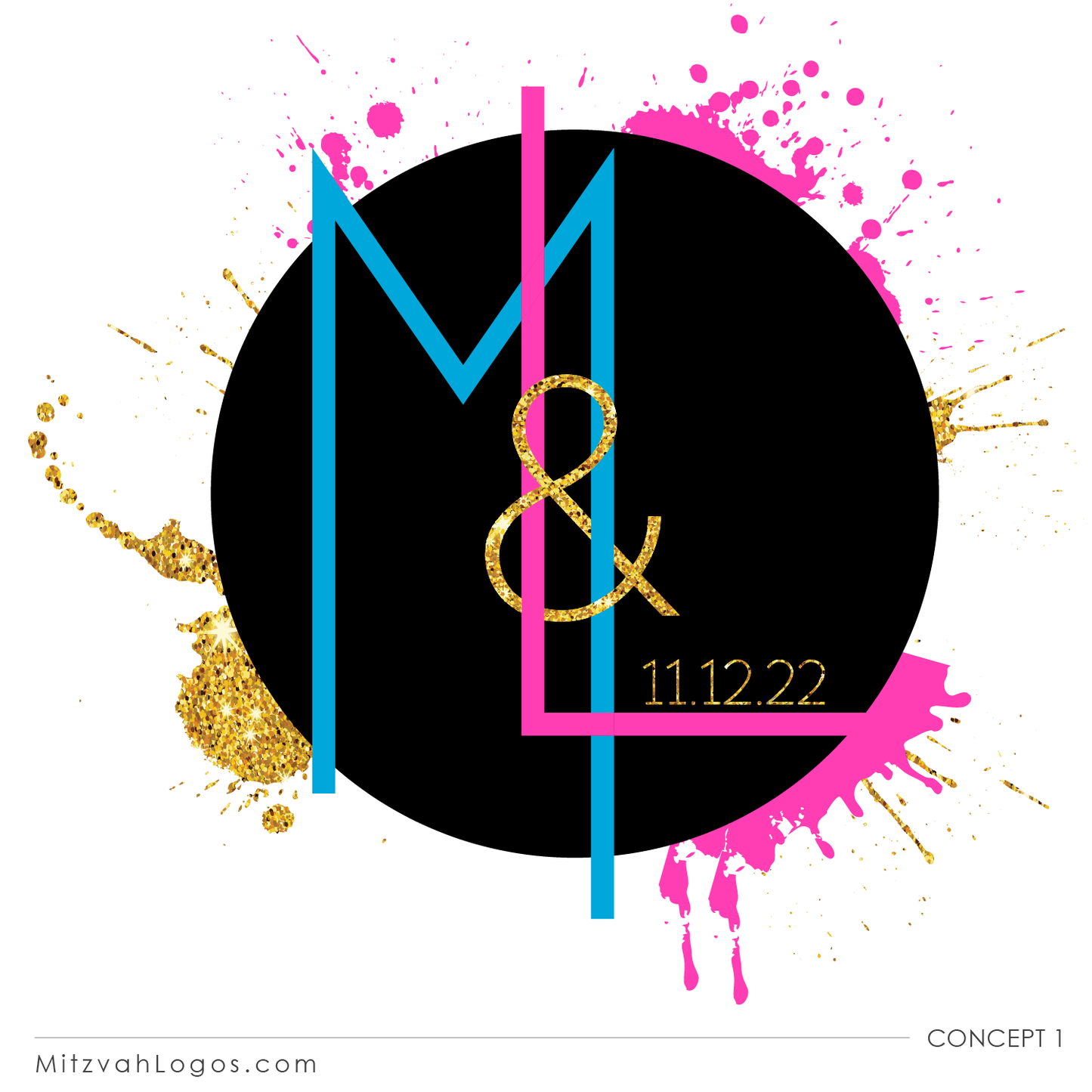 Spray Paint Power Bar and Bat Mitzvah Logo