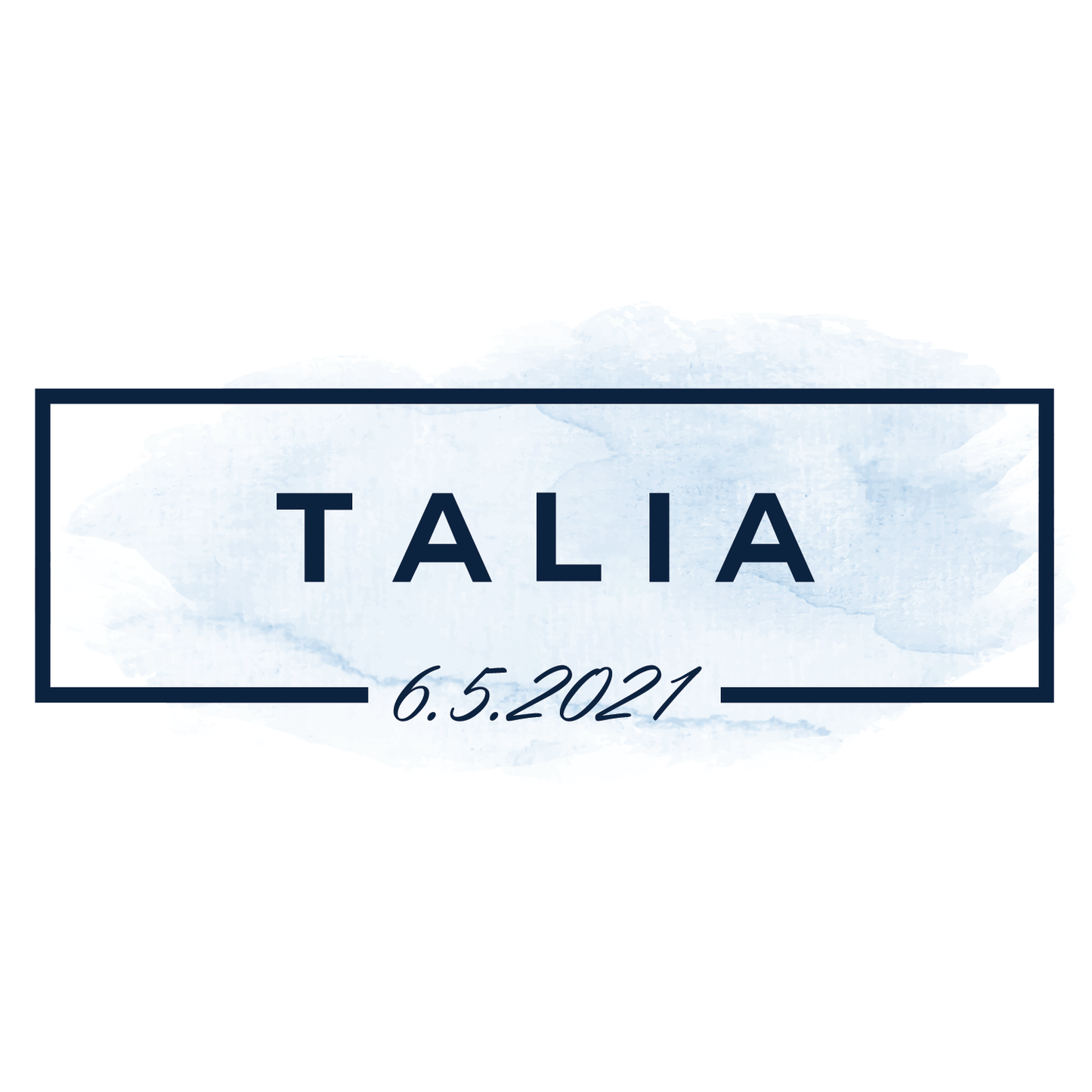 Water Water Everywhere - Watercolor Bat Mitzvah Logo Design