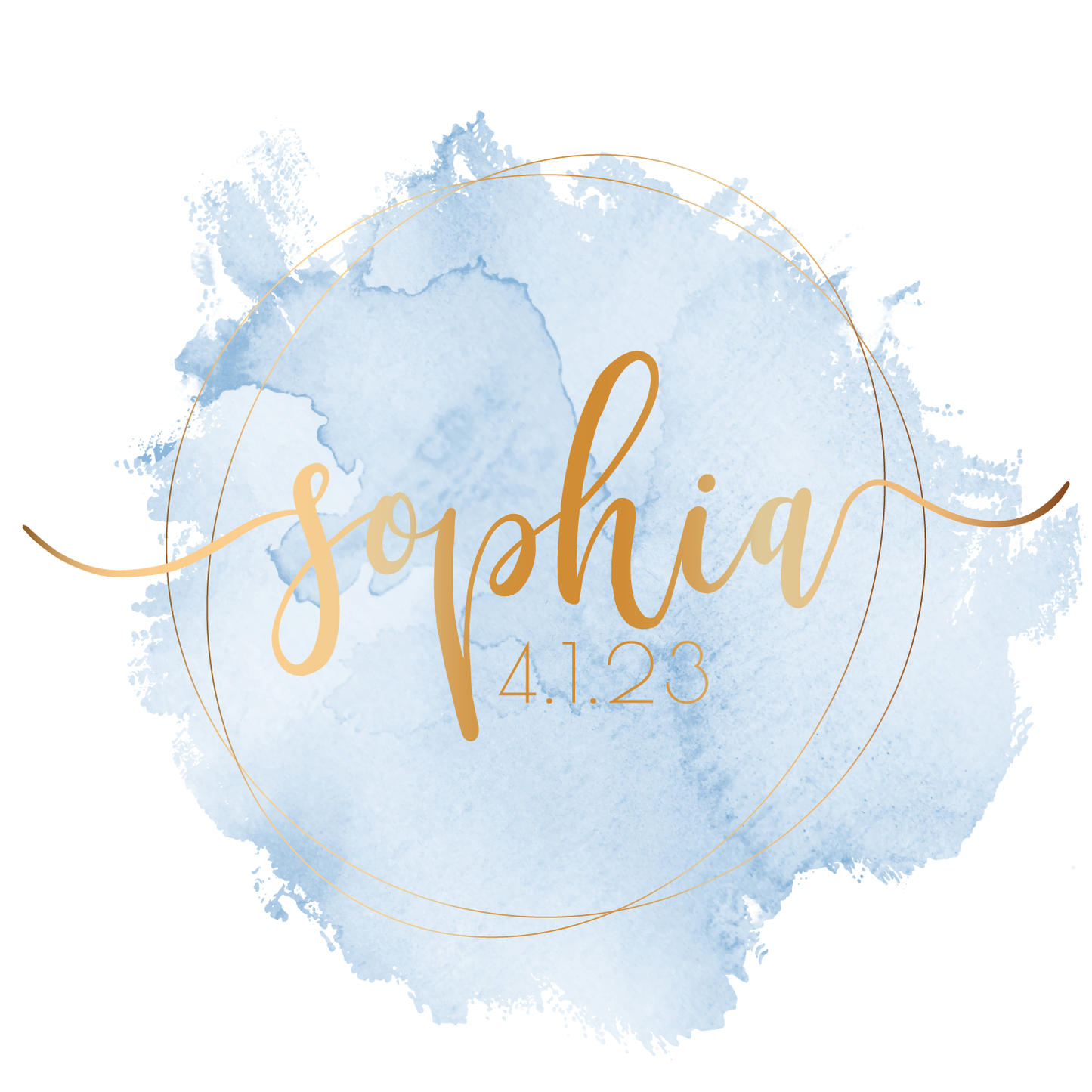 Clean Water - Watercolor Bat Mitzvah Logo