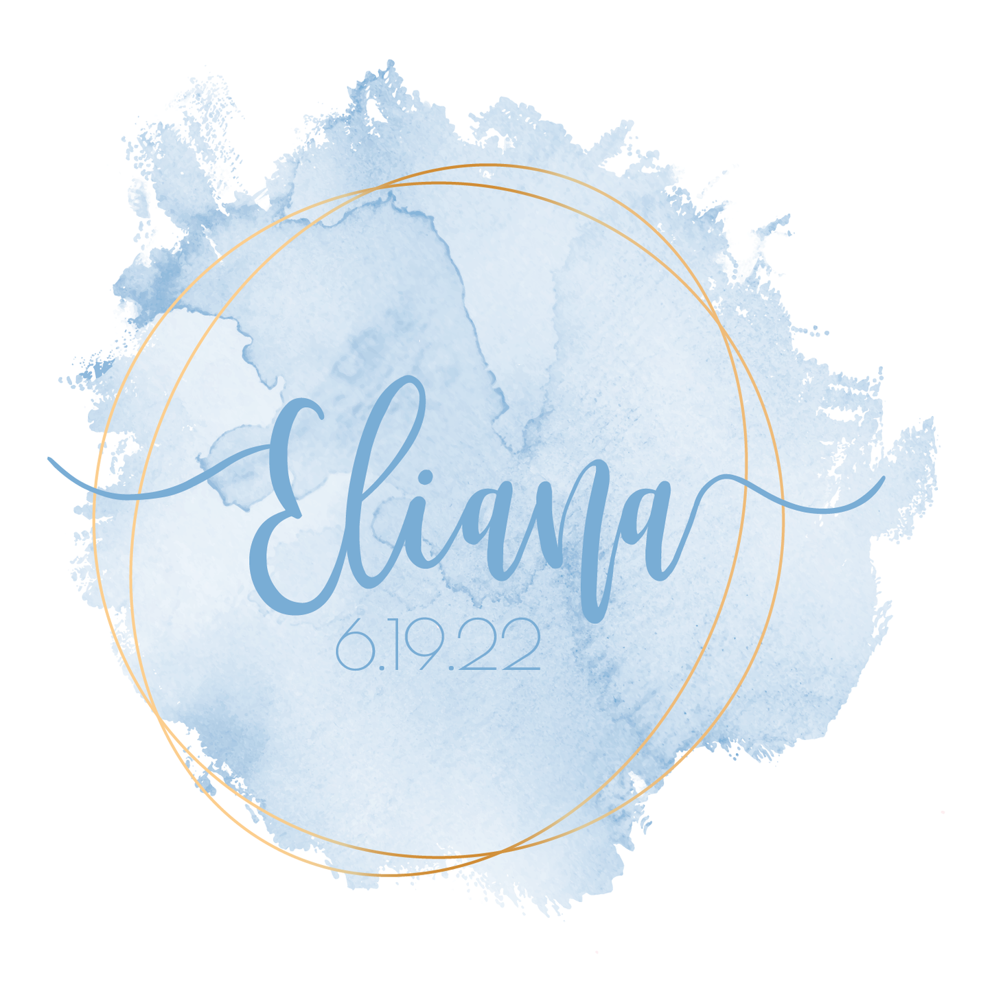 Clean Water - Watercolor Bat Mitzvah Logo